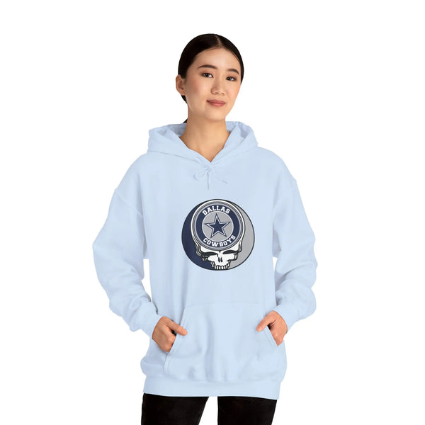 Dallas Cowboys Grateful Dead Hooded Sweatshirt - NFL Fan Apparel Printify
